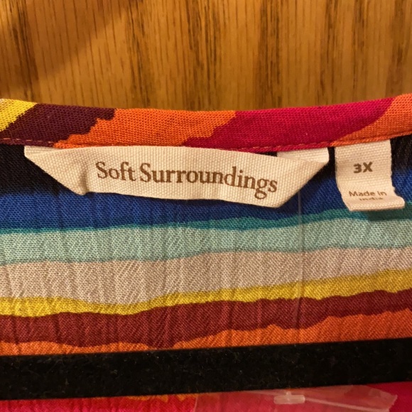 NWOT Soft surroundings 3X striped Top - Picture 4 of 4